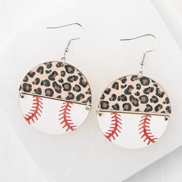 NEW Leopard Baseball Earrings ⚾️ - Picture 5 of 7